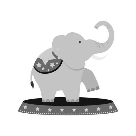 Circus elephant cartoon icon vector illustration graphic designのイラスト素材