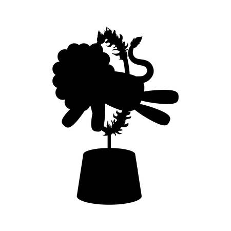 Circus lion cartoon icon vector illustration graphic designのイラスト素材