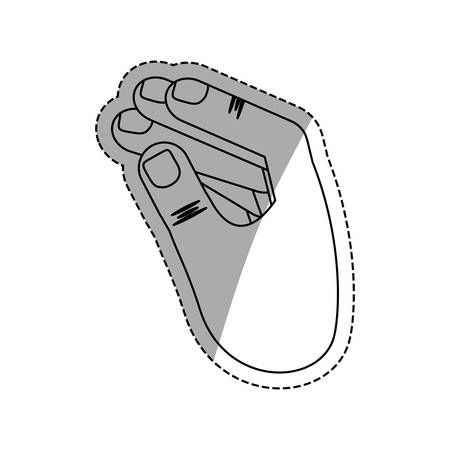 Human hand silhouette icon vector illustration graphic designのイラスト素材