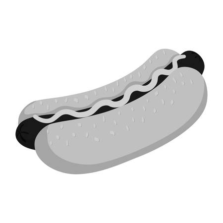 Hot dog fast food icon vector illustration graphic designのイラスト素材