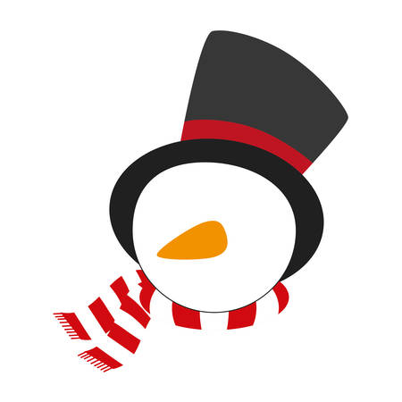 snowman xmas cartoon icon vector illustration graphic designのイラスト素材