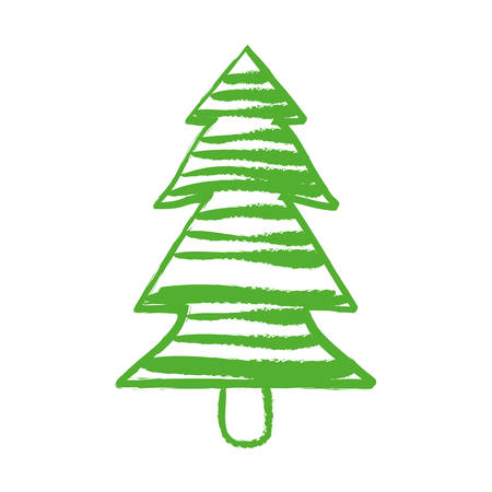 xmas pine tree icon vector illustration graphic designのイラスト素材