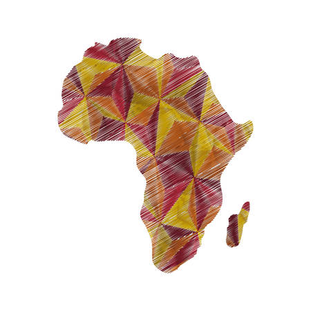 Africa map silhouette icon vector illustration graphic designのイラスト素材