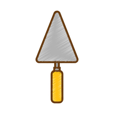 spatula icon over white background. repair tools design. vector illustrationのイラスト素材