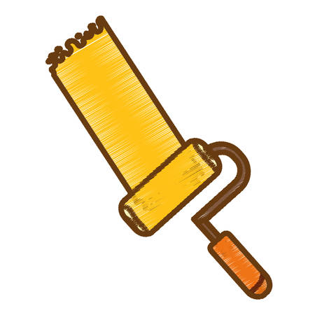 paint roller icon over white background. repair tools design. vector illustrationのイラスト素材