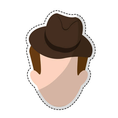 faceless man portrait icon image vector illustration designのイラスト素材
