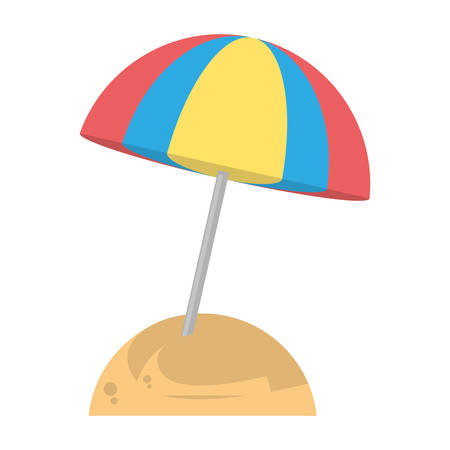 beautiful umbrella sun beach sand vector illustration eps 10のイラスト素材