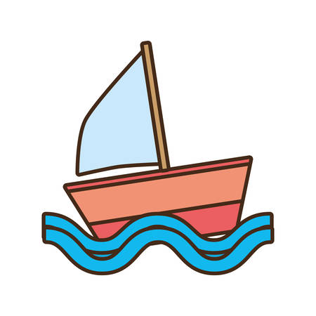 sailing ship travel beach tourism vector illustration eps 10のイラスト素材