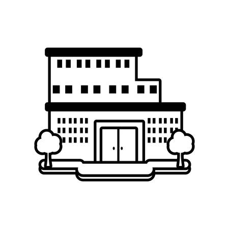 big building style icon vector illustration designのイラスト素材