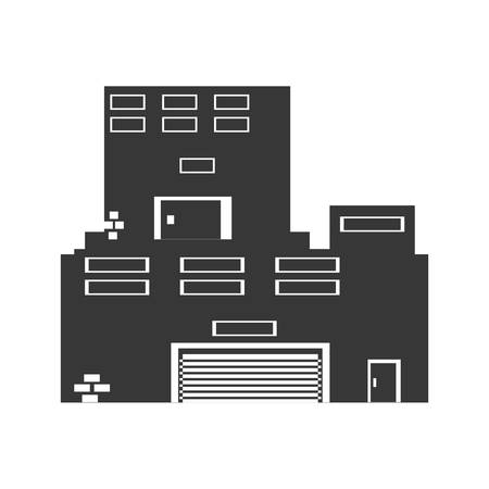 big building style icon vector illustration designのイラスト素材