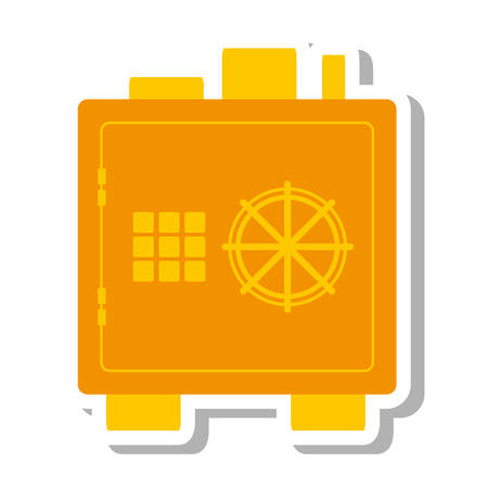 safe money box isolated icon vector illustration designのイラスト素材