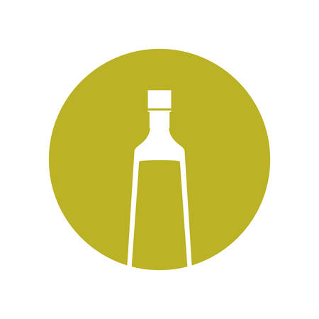 silhouette olive bottle diet nutrition green circle vector illustration eps 10のイラスト素材