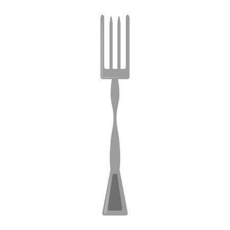 fork steel silver kitchen icon vector illustration eps 10のイラスト素材