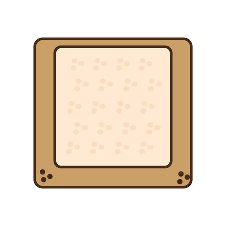 cartoon halved bread breakfast design vector illustration eps 10のイラスト素材