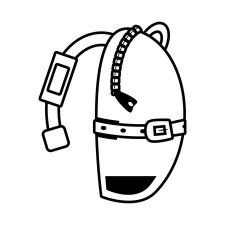 outline packback travel bag tourist side view vector illustration eps 10のイラスト素材