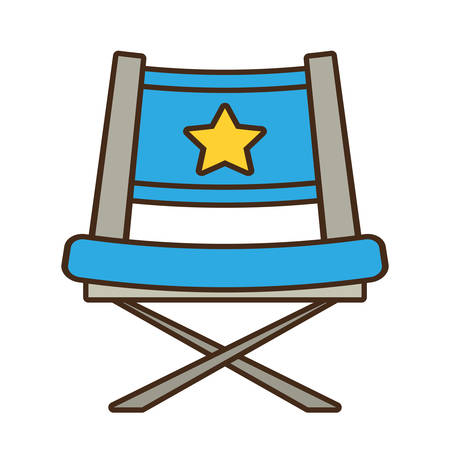 blue chair star director film vector illustration eps 10のイラスト素材