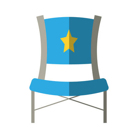 blue chair star director film shadow vector illustration eps 10のイラスト素材