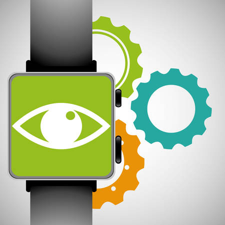 smart watch eye gear wearable technology vector illustration eps 10のイラスト素材