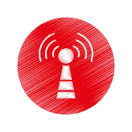 antenna communication technology icon vector illustration graphic designのイラスト素材