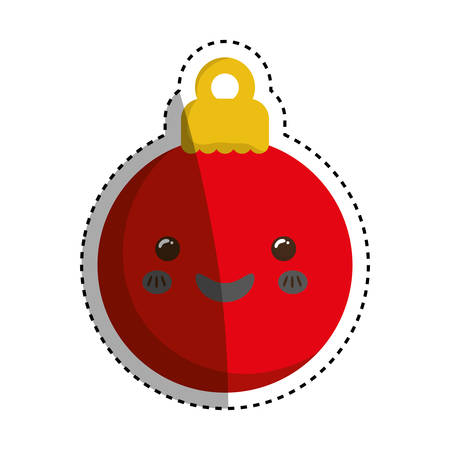 xmas decorative ball icon vector illustration graphic designのイラスト素材