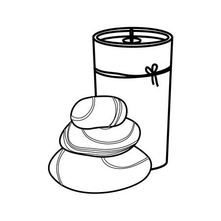 decorative candle spa icon vector illustration graphic designのイラスト素材