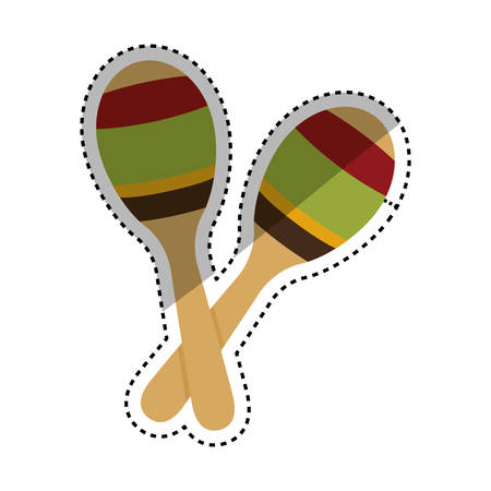 maracas music instrument icon vector illustration graphic designのイラスト素材