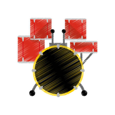 Drummer music instrument icon vector illustration graphic designのイラスト素材