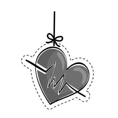 Medical cardiology heartbeat icon vector illustration graphic designのイラスト素材