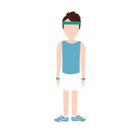 Man with sport headband icon vector illustration graphic designのイラスト素材