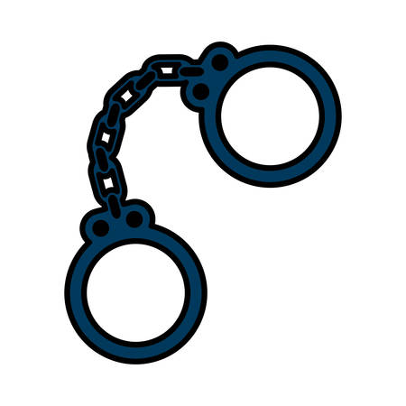 handcuffs device icon over white background. vector illustrationのイラスト素材