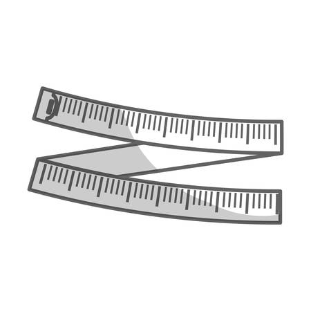 tape measure icon over white background. fitness lifestyle design. vector illustrationのイラスト素材