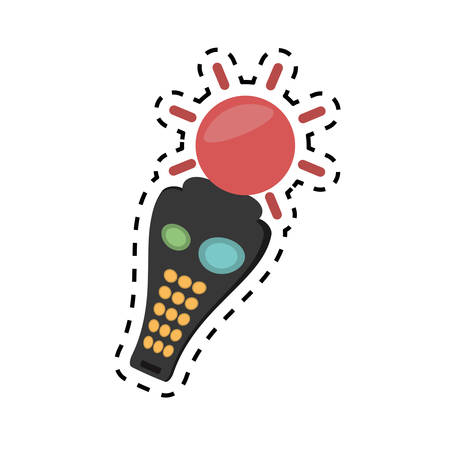 vr motion controller connection cut line vector illustration eps 10のイラスト素材