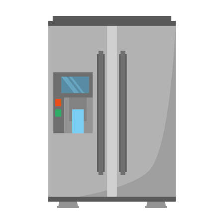 refrigerator appliance kitchen domestic vector illustration eps 10のイラスト素材