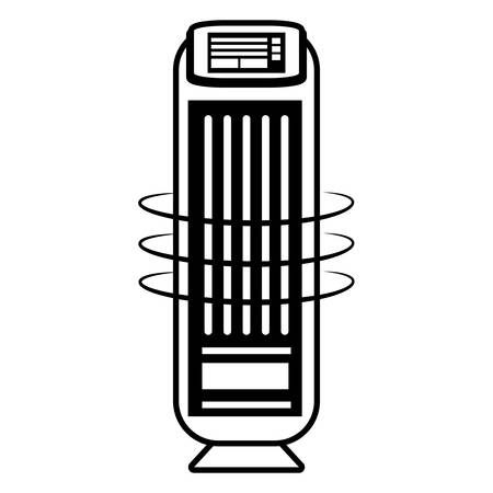 tower fan room house appliance outline vector illustration eps 10のイラスト素材