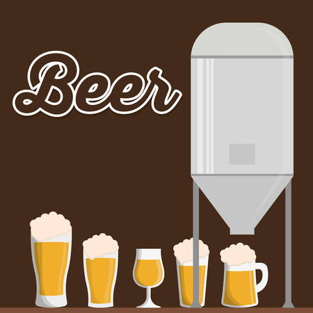 traditional brewing with differents beer glasses vector illustration eps 10のイラスト素材