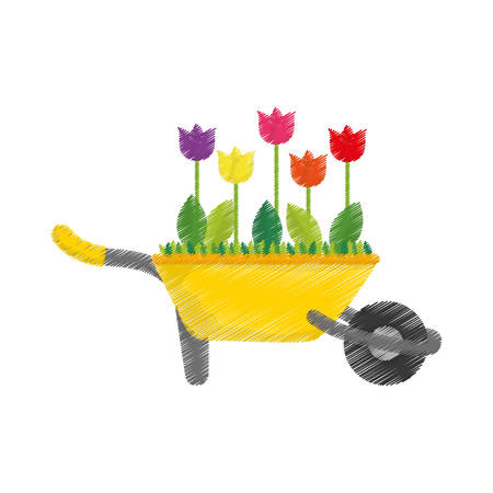 Beautiful flower gardening icon vector illustration graphic designのイラスト素材