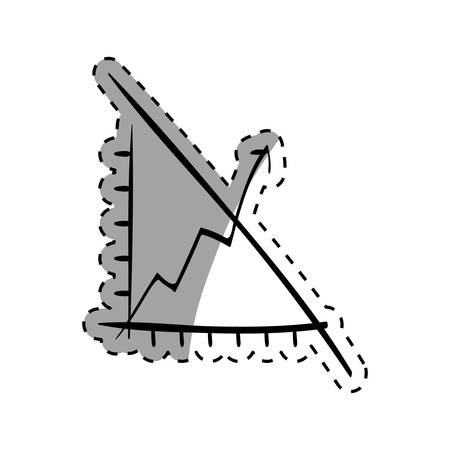 Cartesian map graph icon vector illustration graphic designのイラスト素材