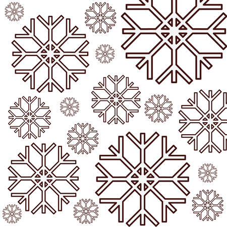 multiple snowflakes icon image vector illustration designのイラスト素材