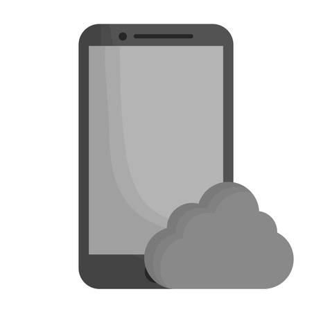 cloud storage and cellphone icon image vector illustration designのイラスト素材