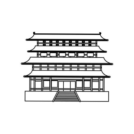 Japanese pagoda temple icon vector illustration graphic designのイラスト素材