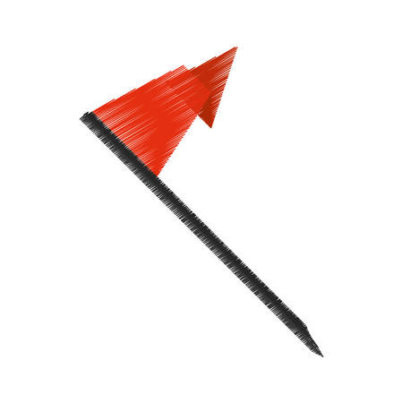 isolated pennant flag icon vector illustration graphic designのイラスト素材