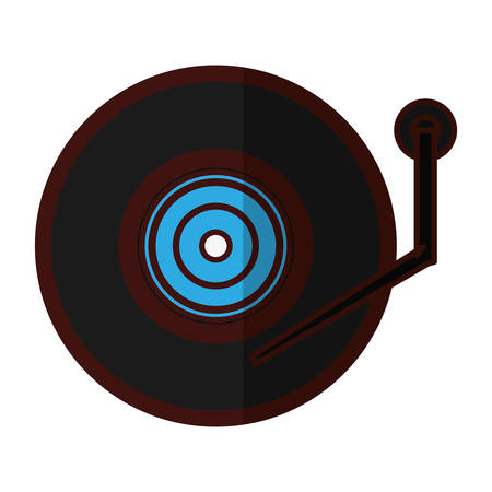 turntable music icon image vector illustration designのイラスト素材
