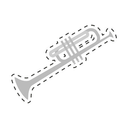 trumpet music icon image vector illustration designのイラスト素材