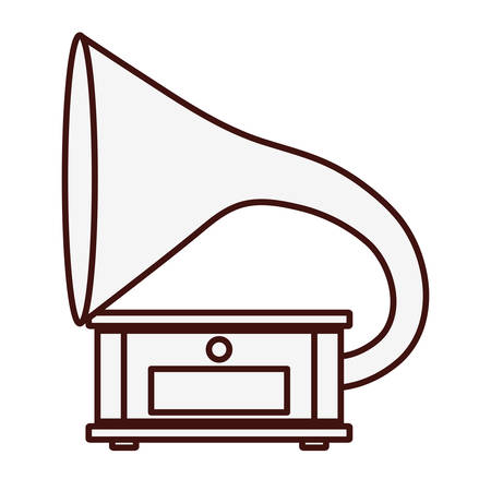 gramophone music icon image vector illustration designのイラスト素材