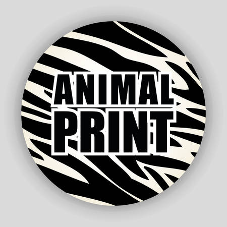 zebra animal print pattern emblem image vector illustration designのイラスト素材