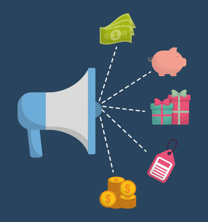 shopping related icons image vector illustration designのイラスト素材