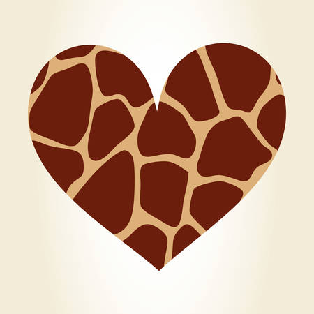 heart giraffe animal print pattern image vector illustration designのイラスト素材