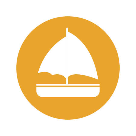 sailboat emblem icon image vector illustration designのイラスト素材