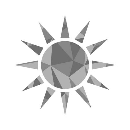 sun shape icon over white background. vector illustrationのイラスト素材