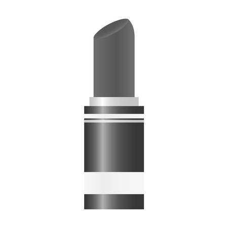 lipstick icon over white background. makeup concept. black and white design. vector illustrationのイラスト素材
